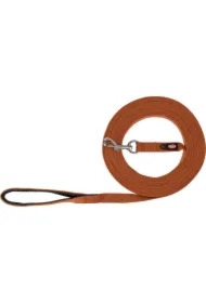 Smycz treningowa, dla psa, bawełna, rdzawa, M: 10 m/20 mm