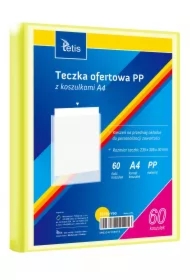 Teczka ofertowa A4 PP + 60 koszulek żółta