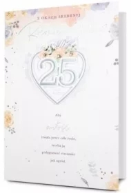 Karnet B6 Rocznica ślubu 25