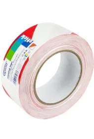 Taśma ostrzegawcza samoprzylepna biało-czerwona