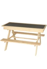 Zestaw drewniany ogrodowy stolik + 2 ławeczki