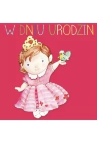 Karnet kwadrat CL4212_PO Urodziny Księżniczka