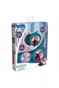 Składane słuchawki przewodowe stereo Frozen z głośnością bezpieczną dla dzieci Lexibook HP010FZ