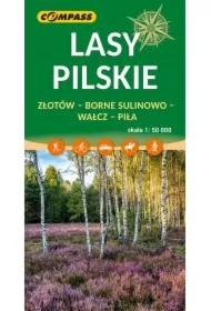 Lasy Pilskie Złotów - Borne Sulinowo - Wałcz - Piła mapa skala 1 : 50 000