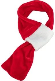 Xmas Szalik, dla psa, biało/czerwony, plusz, 90 cm