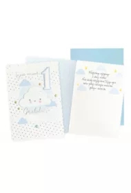 Karnet B6 Urodziny Roczek (chmurka niebieska)