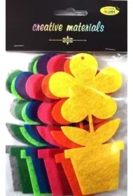 Kwiat w doniczce z filcu 7x12,5cm