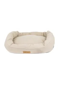 Legowisko dla psa, owalne, beżowe, 66x48x10cm, z zamkiem