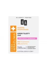 Cera Wrażliwa krem tłusty do cery suchej i normalnej 24h - bezzapachowy