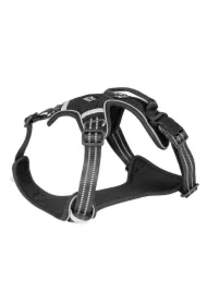 Szelki, dla psa, czarne, z siatki, M, ob.szyi 40-56cm/ob.klatki 52-68cm