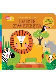 Dzikie zwierzęta. Akademia mądrego dziecka. Układam puzzle