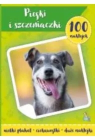 100 naklejek z plakatem. Psy i szczeniaczki