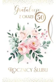 Karnet Rocznica Ślubu wymienne cyfry