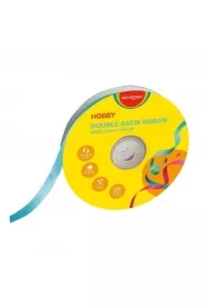 Wstążka podwójna satynowa niebieska