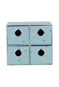 Pudełko na biurko z 4 szufladkami Sweet Blue