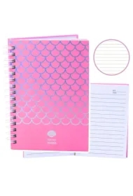 Notatnik A6/80K linia Łuski różowy