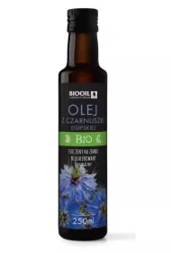 Olej z czarnuszki egipskiej tłoczony na zimno nierafinowany