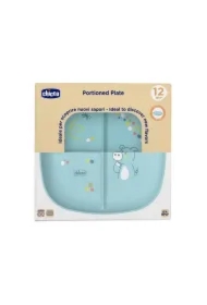 Talerz 3-dzielny niebieski 12m+