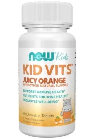 Juicy Orange -  Witaminy i minerały dla dzieci Kid Vits Smak pomarańczowy Suplement diety
