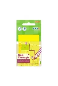 Notes samoprzylepny 51x76mm przezroczysty 50K żółt