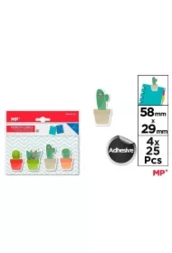 Karteczki samoprzylepne kaktusy 4x25szt