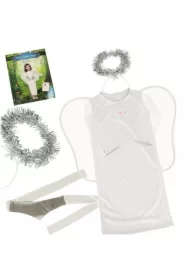 Kostium strój karnawałowy przebranie aniołek aureola jasełka 4 el rozmiar S