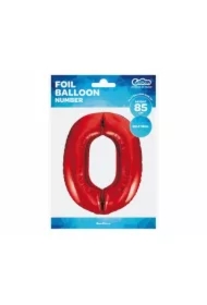 Balon foliowy Cyfra 0 85 cm BC-HCW0 czerwona