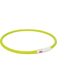Opaska świecąca USB, dla psa, zielona, silikon, XS– XL: 70 cm/ 10 mm