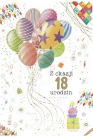Kartka okolicznościowa Urodziny 18