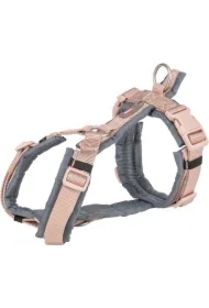 Premium trekking, szelki, dla psa, róż/grafit, S: 36&ndash;44 cm/15 mm