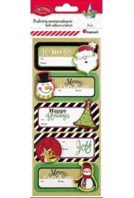 Etykiety samoprzylepne 3D Boże Narodzenie