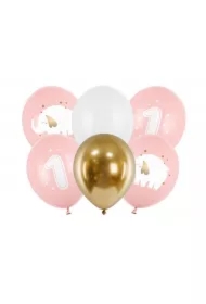Balony Roczek Baby pink