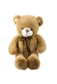 Miś pluszowy z brązową kokardą 60cm