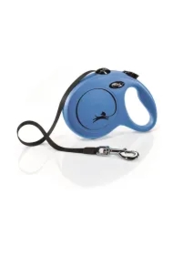 Smycz new classic taśma 5m, rozm. l, niebieska