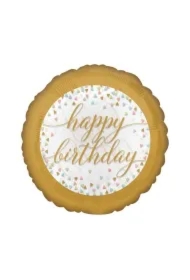 Balon foliowy Happy Birthday Pastel Confetti 46cm