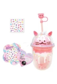 Kubek ze słomką i naklejkami Kotek 350ml