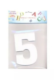 Cyfra 5 ze styropianu