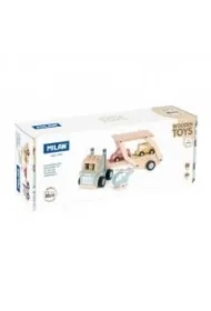  Zabawka drewniana Koła w drodze 4 pojazdy MILAN