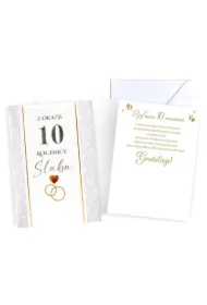 Karnet Rocznica ślubu 10