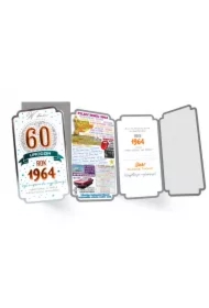 Karnet PM-351 Urodziny 60  cyfry, roczniki  2024