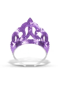 Tiara z cekinami fioletowa