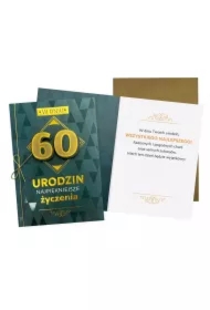 Karnet B6 Urodziny 60 męskie