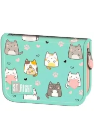 Piórnik dwuklapkowy bez wyposażenia Charming Cats