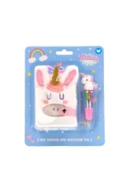 Notatnik pluszowy mini A7 z długopisem