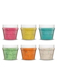 Ciastolina naturalna w słoiczkach brokat 6 kolorów