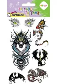 Tatuaże zmywalne Dragons HAPPY COLOR