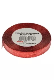 Wstążka brokatowa czerwona