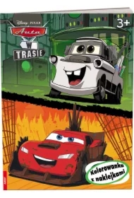 Auta w trasie. Kolorowanka z naklejkami. Disney Pixar
