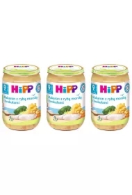 Makaron z rybą morską i brokułami po 9. miesiącu zestaw