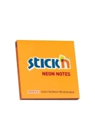 Notes samoprzylepny 76x76 mm pomarańczowy neon 100 kartek